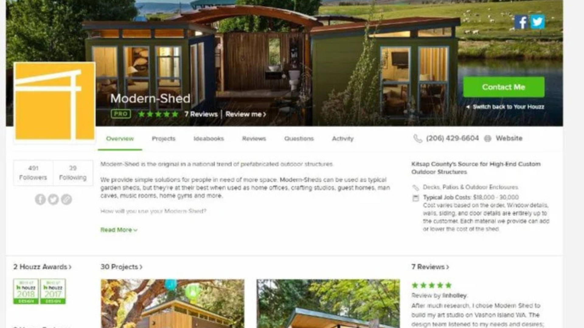 Social Media Spotlight: Visit us on Houzz! | Modern Shed