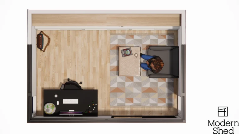 10x12 Floor Plan - Modern Shed