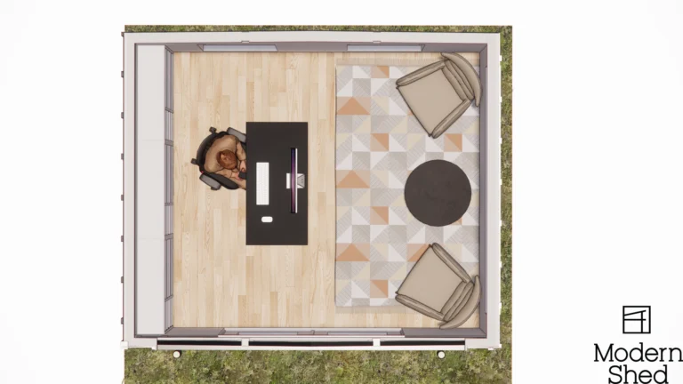 10x12 Floor Plan - Modern Shed