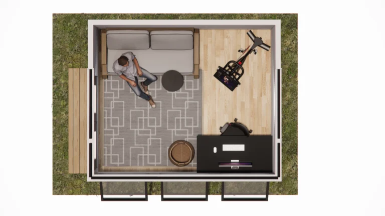 10x12 Floor Plan - Modern Shed