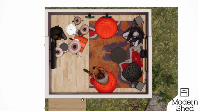 10x12 Floor Plan - Modern Shed