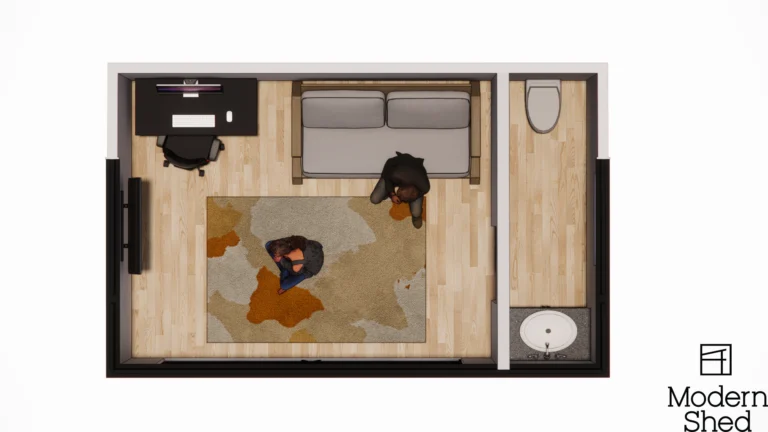 10x16 Floor Plan - Modern Shed