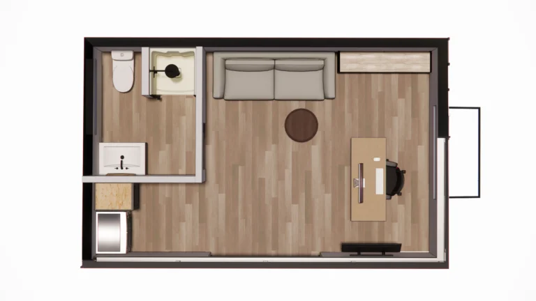12x16 Floor Plan - Modern Shed